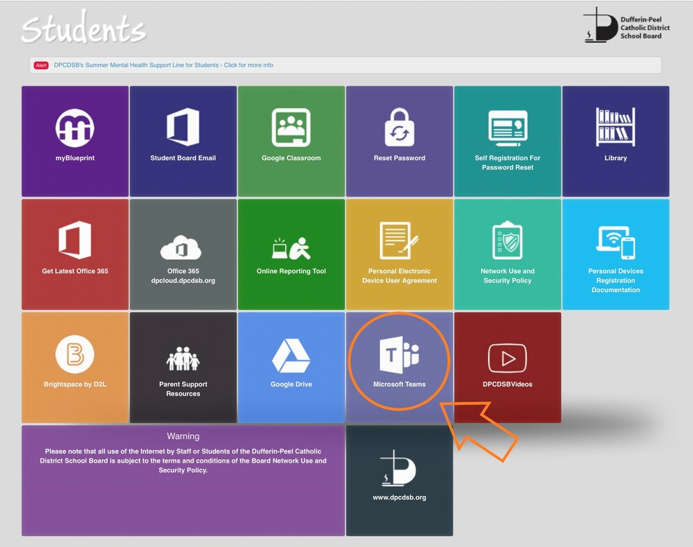DPCDSB Students Dashboard image