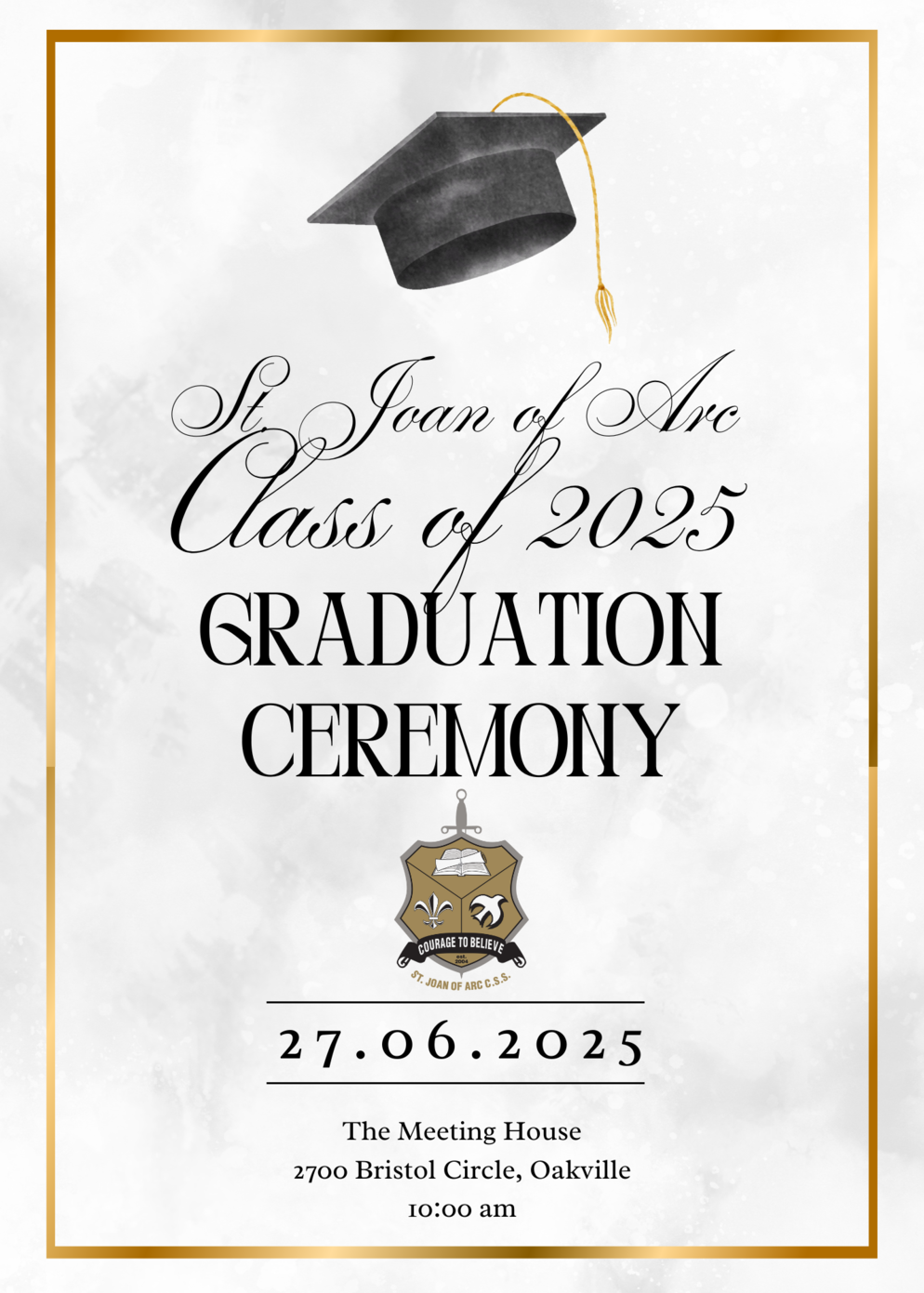 SJA Graduation 2025 Invitation