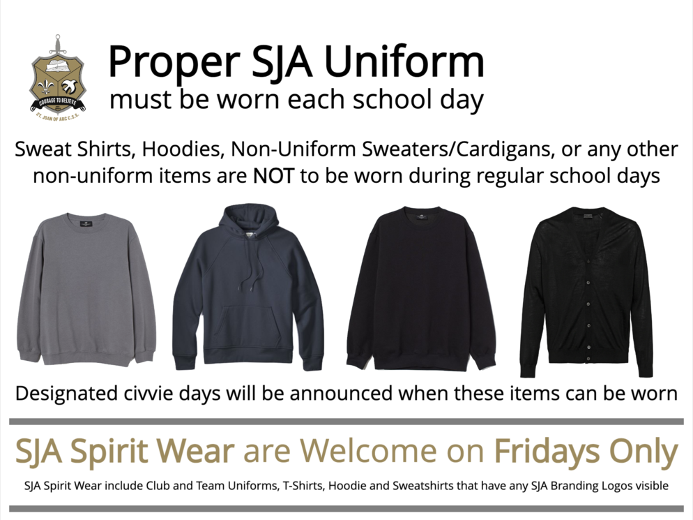 Proper SJA Uniform graphic