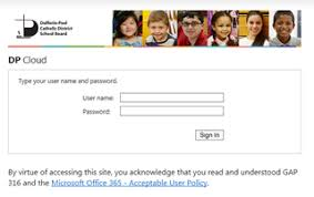 DPCDSB Login page image